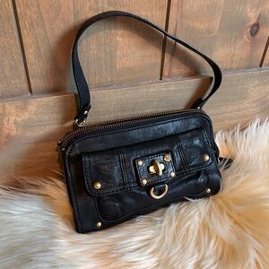 Black Leather Crossbody Bag